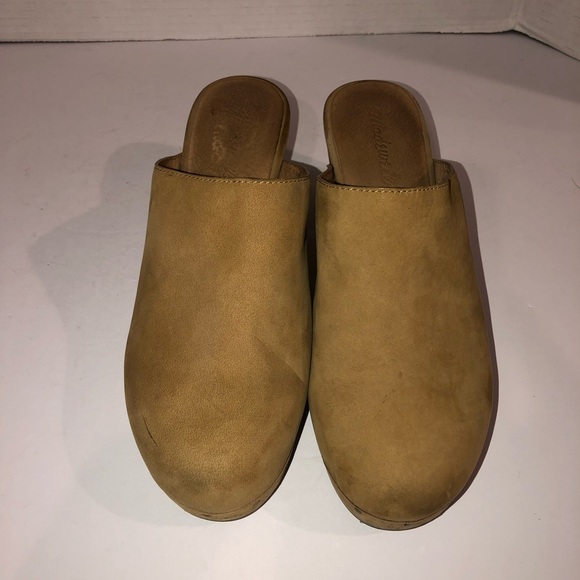 Madewell The Ayanna Clogs in Acorn Nubuck Leather Shoes sz 9 - Picture 4 of 7